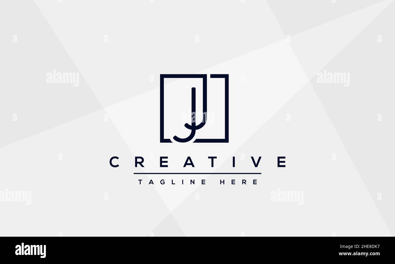 Résumé monogramme lettre J logo icône modèle de conception.Modèle minimaliste de vecteur J JJ basé sur la création initiale Illustration de Vecteur