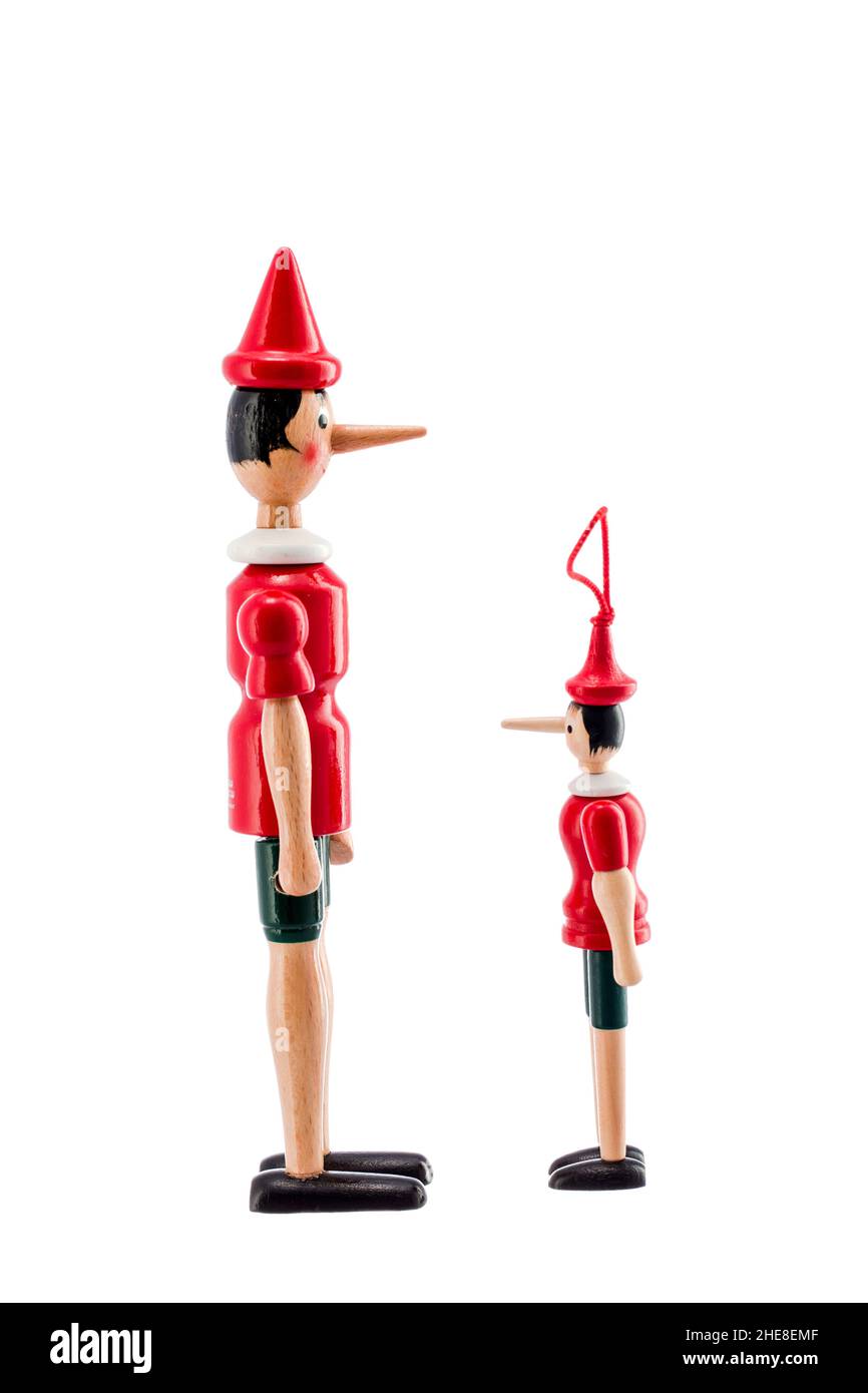 Jouet D'empilage En Bois Pinocchio Avec 9 Pièces Colorées - Occasion Excellent état