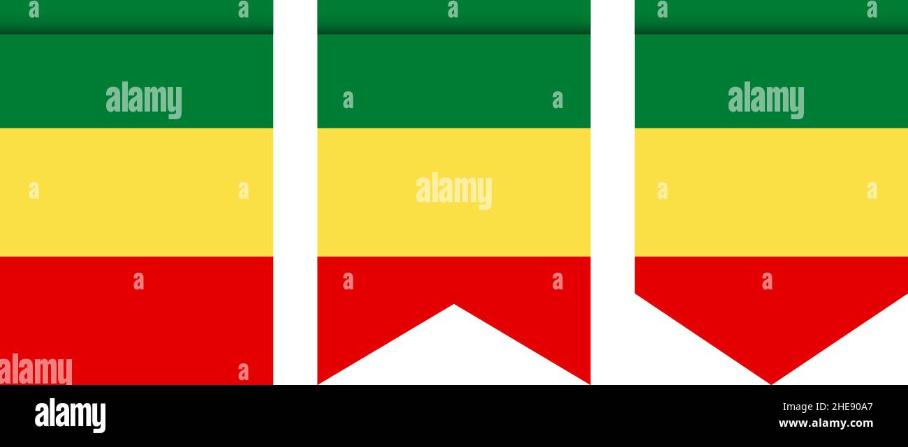 Drapeau du Mali ou pennant isolé sur fond blanc.Icône de drapeau de fourmis. Illustration de Vecteur