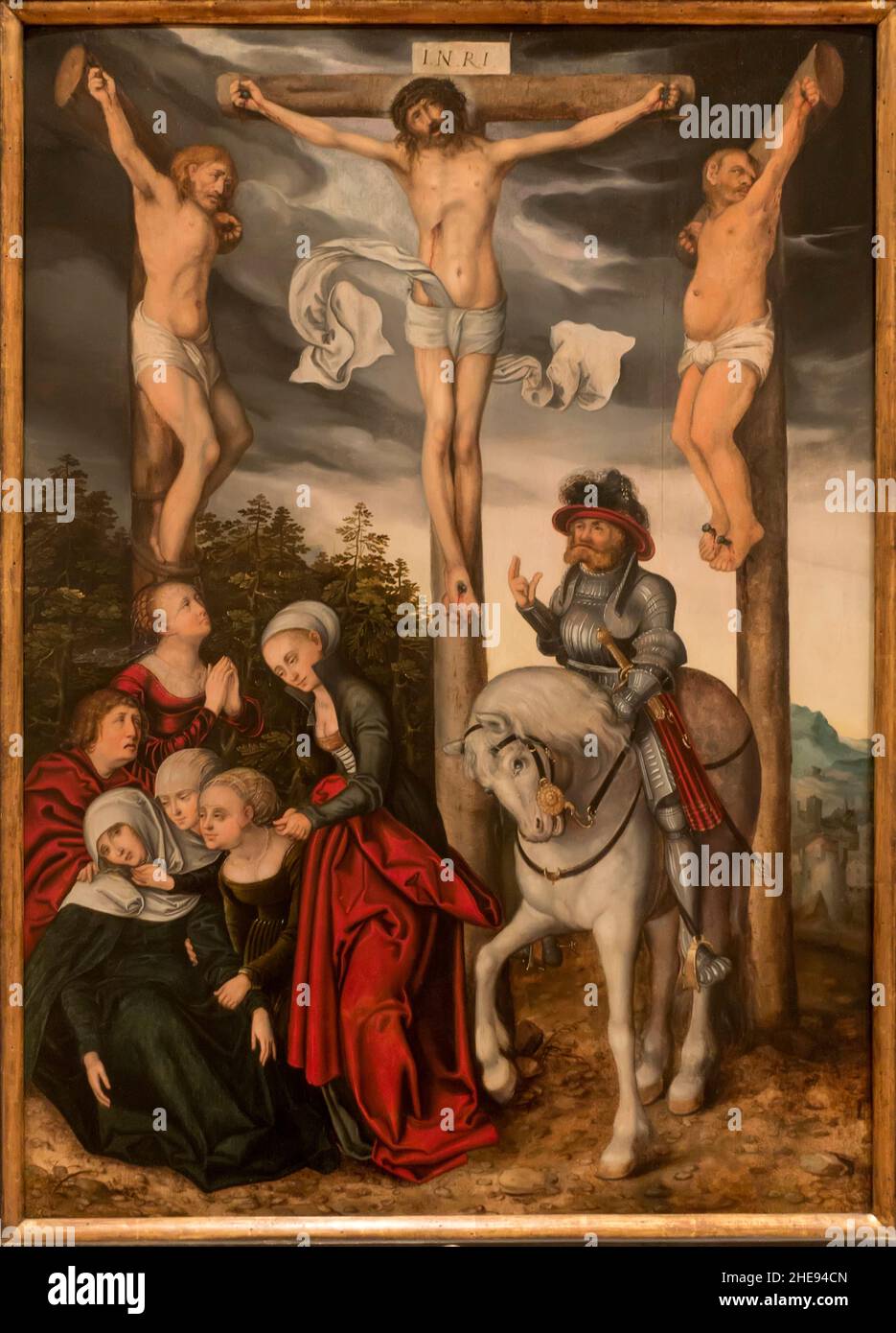 La crucifixion du Christ par Lucas Cranach l'aîné au Musée national Bellas Artes, Buenos Aires, Argentine Banque D'Images