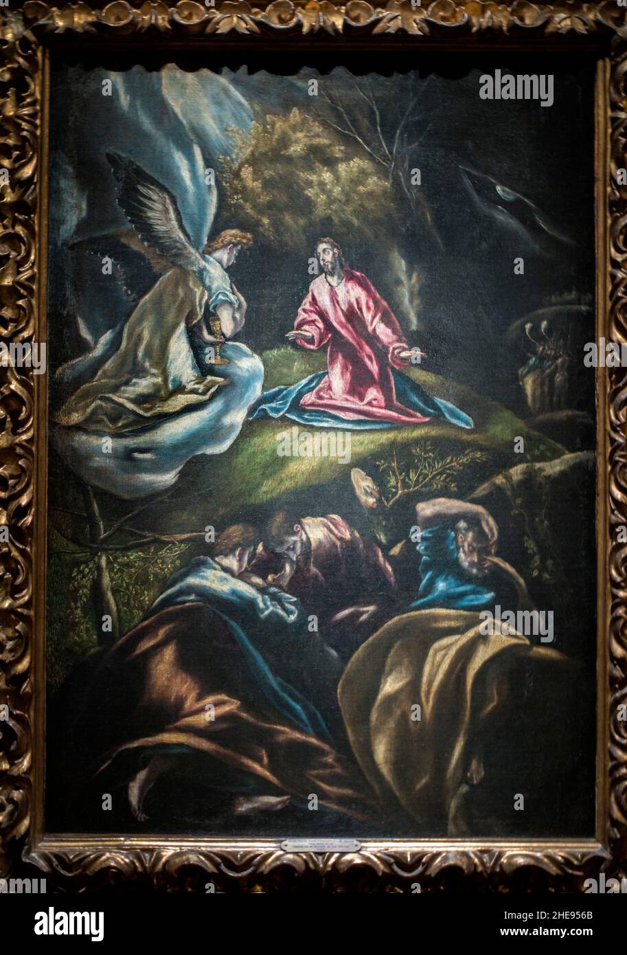 Jésus dans le jardin des oliviers c.1605 - 10 par Domenikos Tocopoulos (El Greco) au Musée national Bellas Artes, Buenos Aires, Argentine Banque D'Images