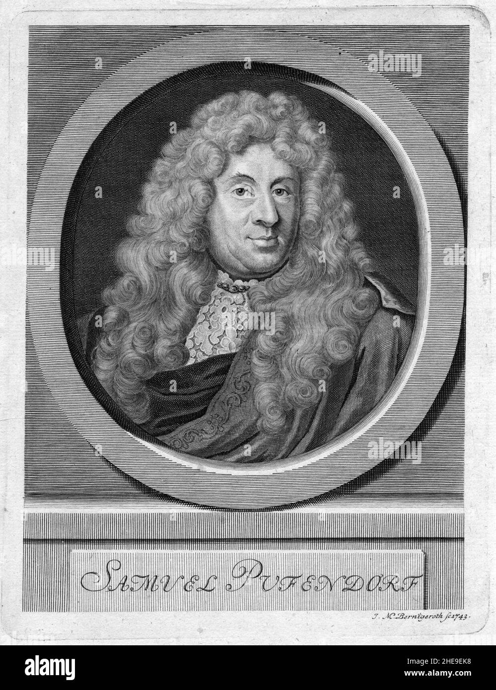 Samuel von Pufendorf (par Bernigeroth). Banque D'Images