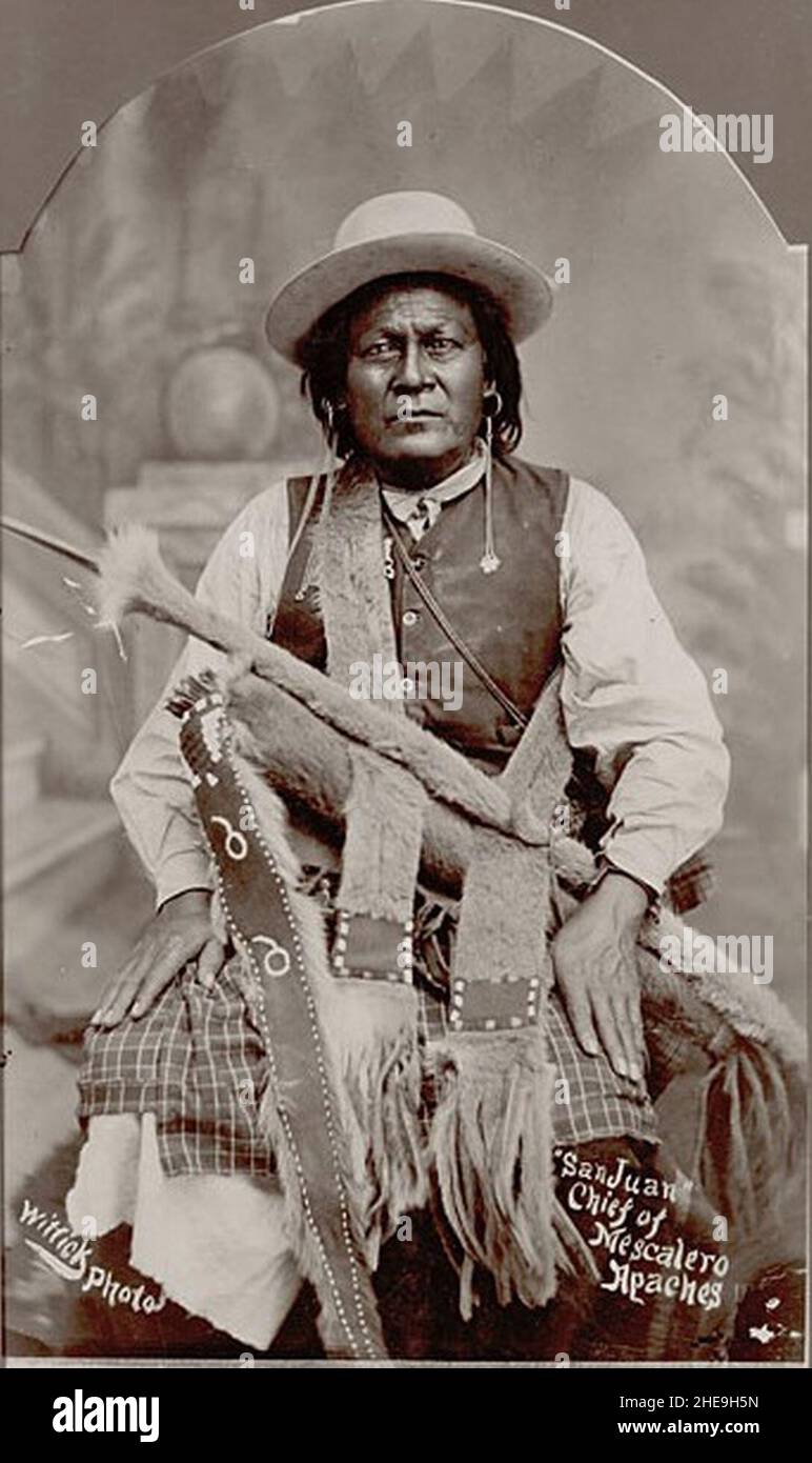 San Juan - Apache Mescalero chef. Banque D'Images