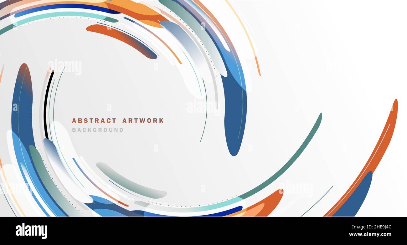 Lignes abstraites motif tourbillon de modèle de style décoratif.Fond de couleur dégradé de l'illustration se chevauchant.Vecteur d'illustration Illustration de Vecteur