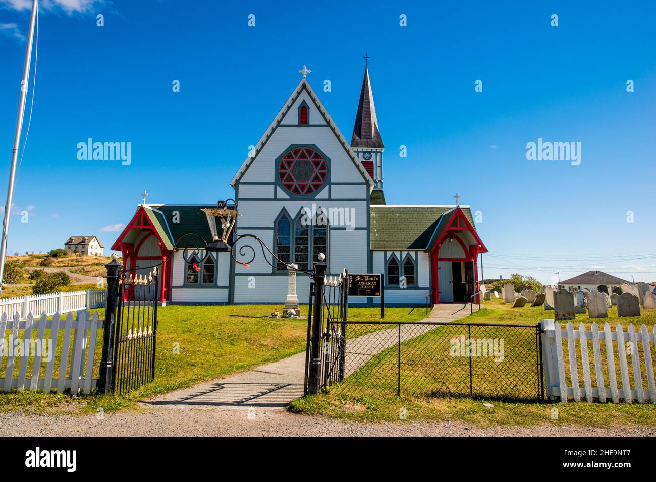 Église anglicane St. Paul's, Trinity, péninsule de Bonavista, Terre-Neuve, Canada. Banque D'Images