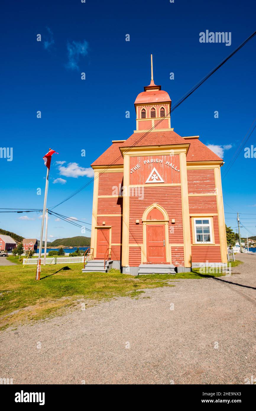 The Parish Hall, Trinity, péninsule de Bonavista, Terre-Neuve, Canada. Banque D'Images