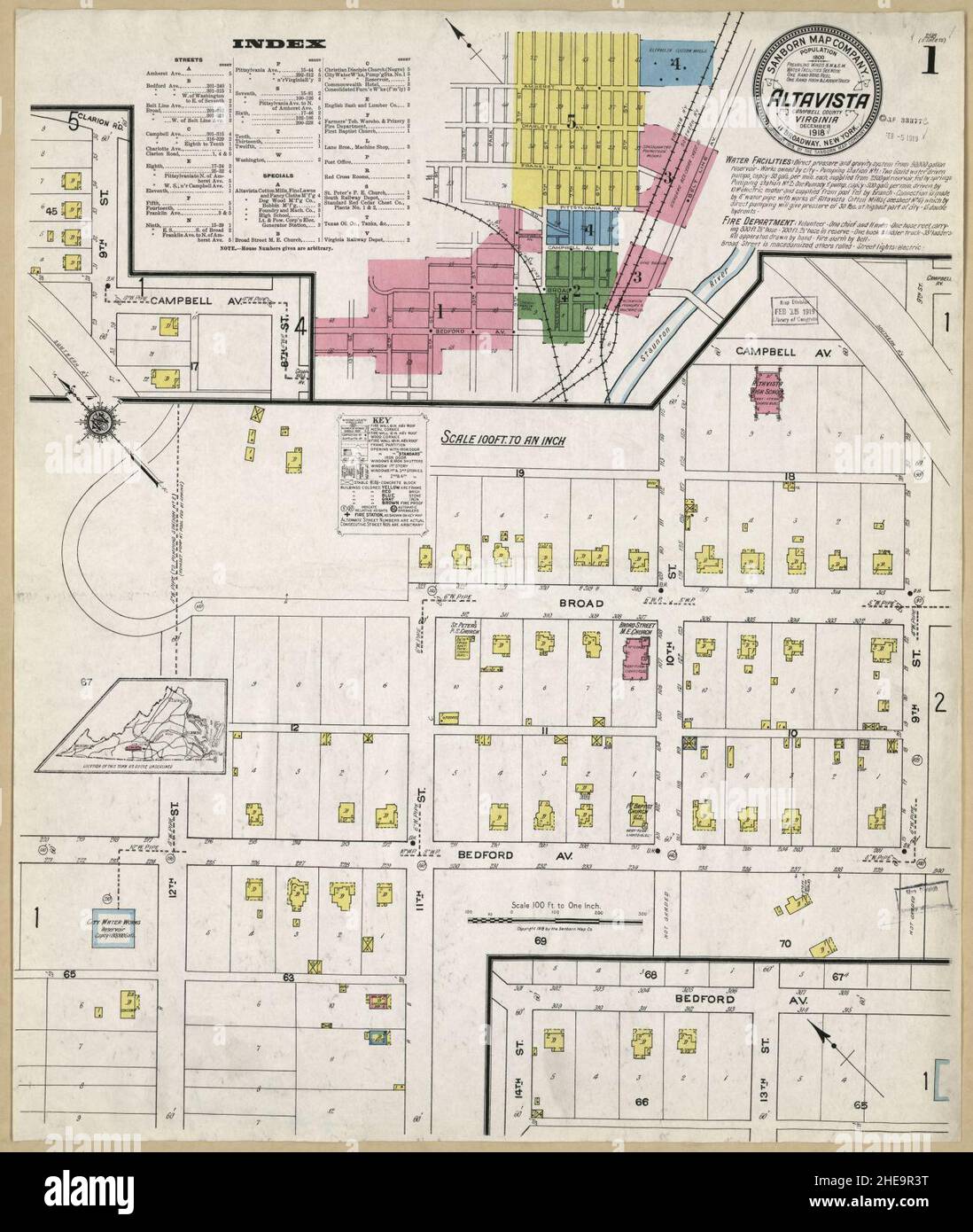 Mappa di altavista virginia Banque de photographies et d’images à haute