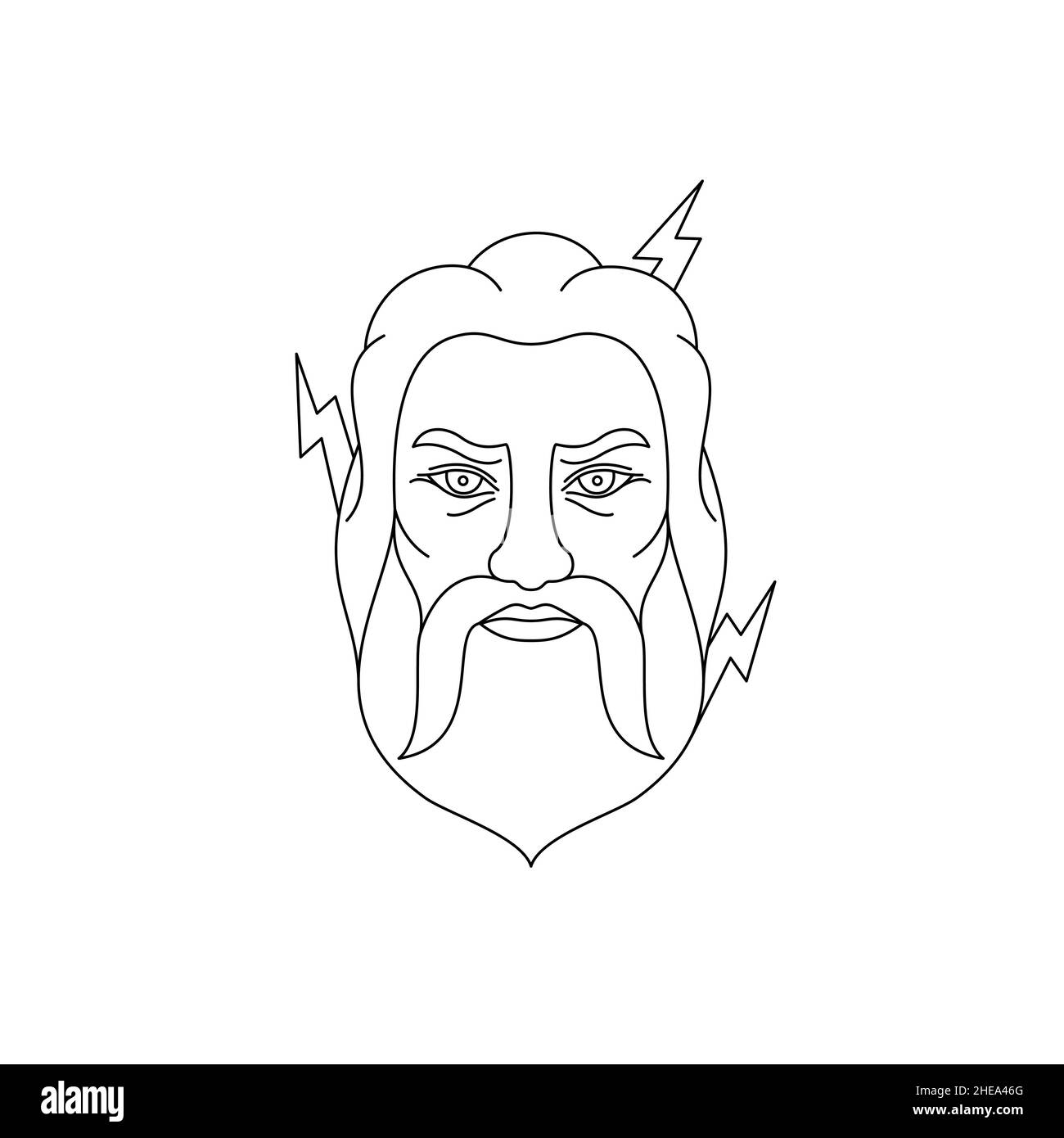 Dieu grec Zeus Illustration de Vecteur
