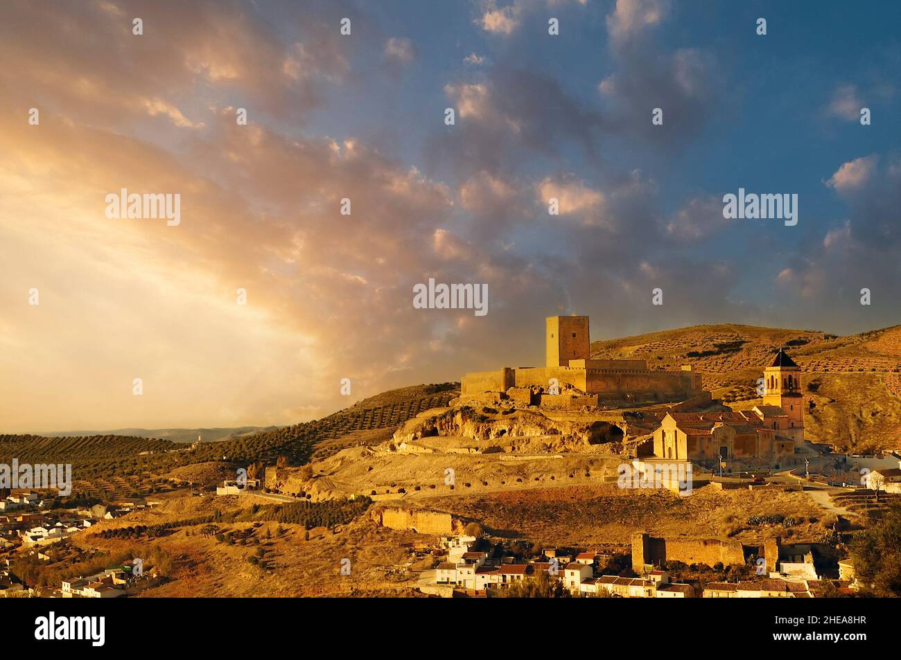 Castillo Calatrava de Alcaudete, Jaen Banque D'Images