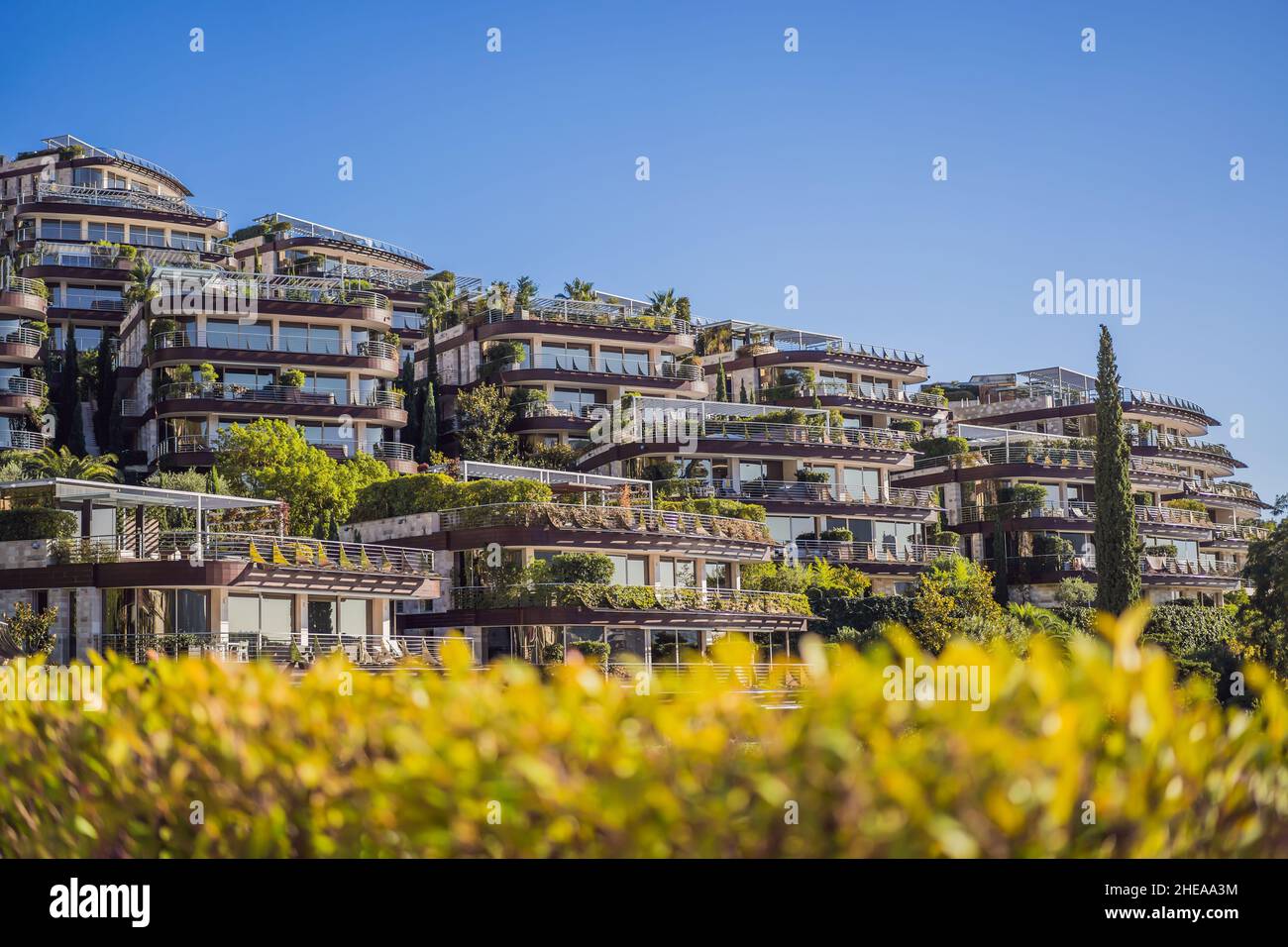 Budva, Monténégro - 25 septembre 2021.Complexe d'appartements Dukley Gardens à Budva, Monténégro Banque D'Images