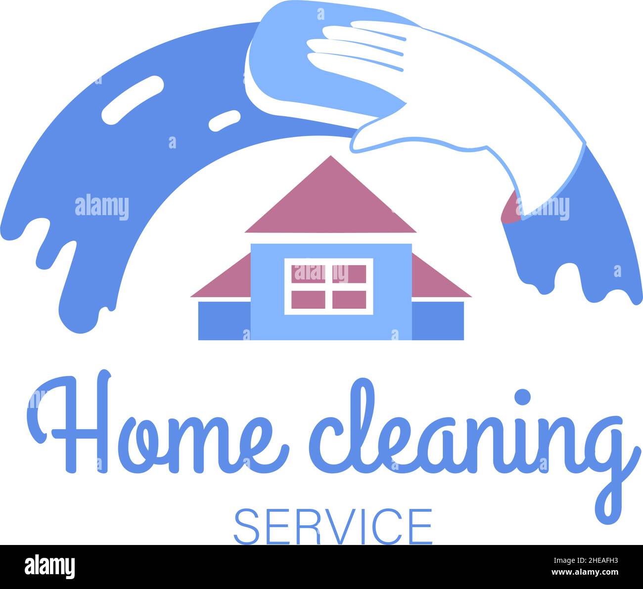 Service de nettoyage à la maison, propreté et propreté Illustration de Vecteur