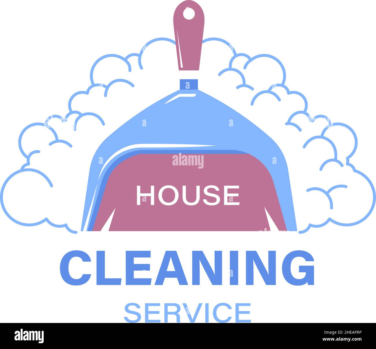 Service de nettoyage de la maison, propreté et propreté Illustration de Vecteur