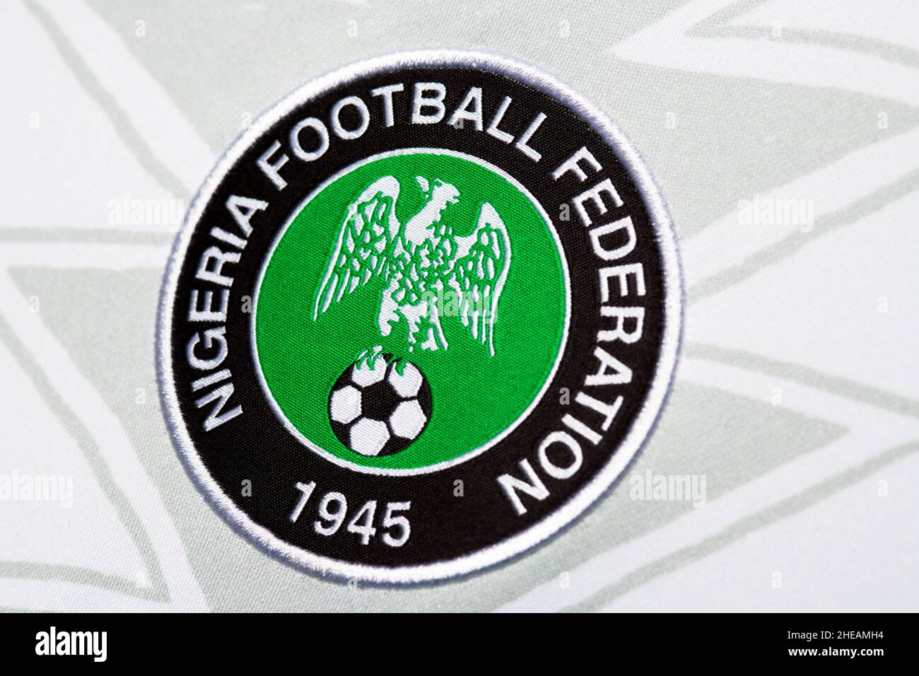 Gros plan sur l'équipe nationale du Nigeria, tenue de football Nike.AFCON  2022 Photo Stock - Alamy