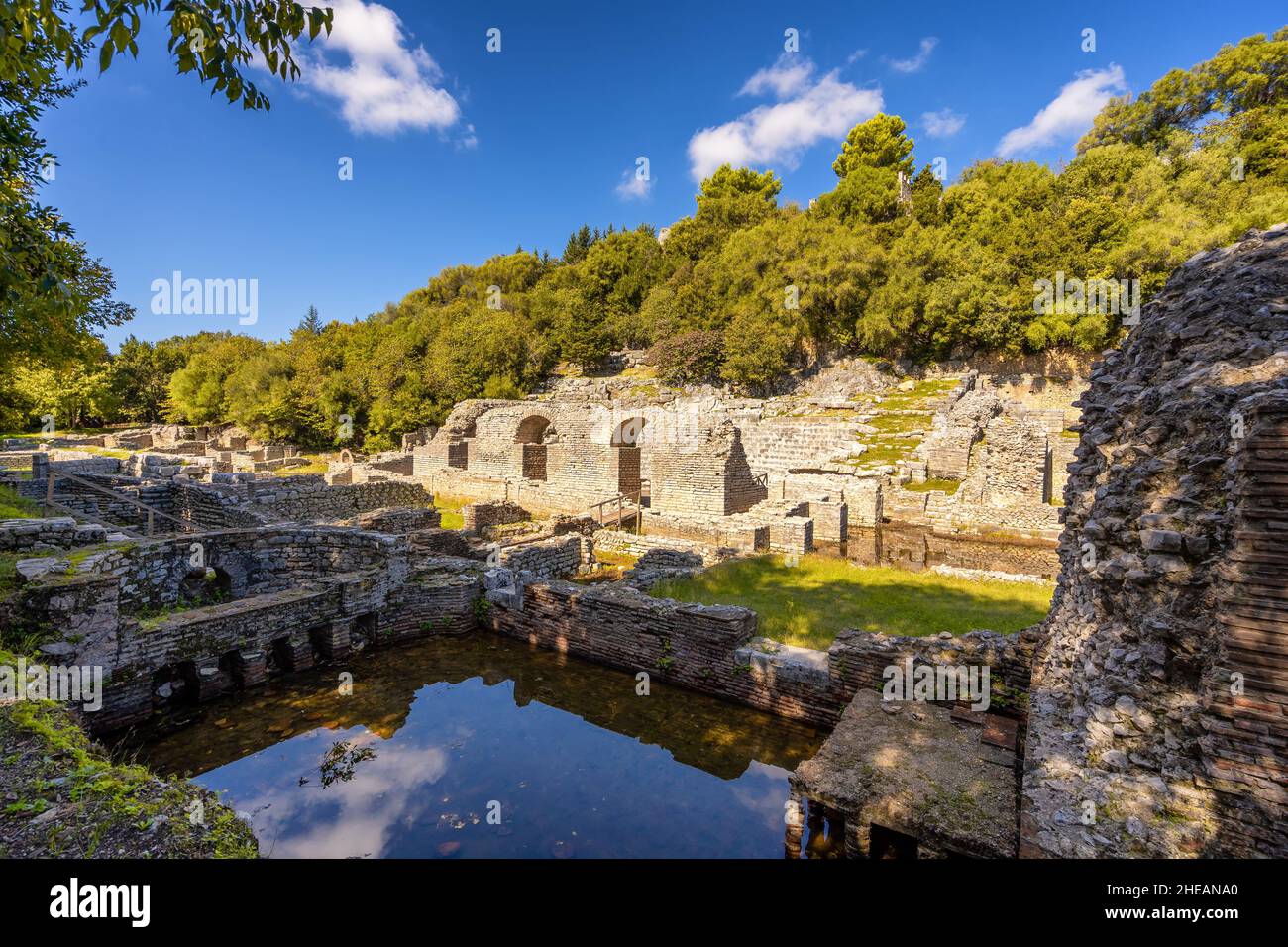 Complexe le sanctuaire d'Asclepius à Butrint Banque D'Images