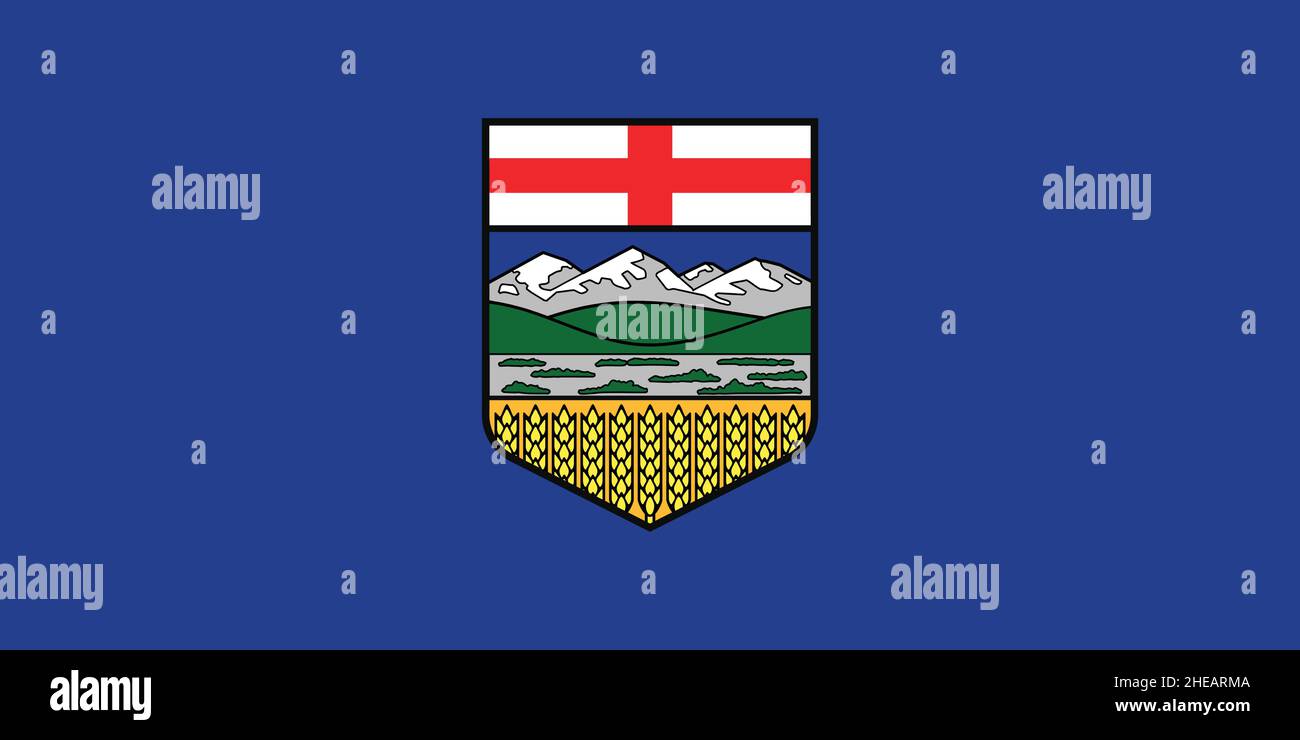 Drapeau vectoriel officiel actuel de la province canadienne d'ALBERTA, CANADA Illustration de Vecteur