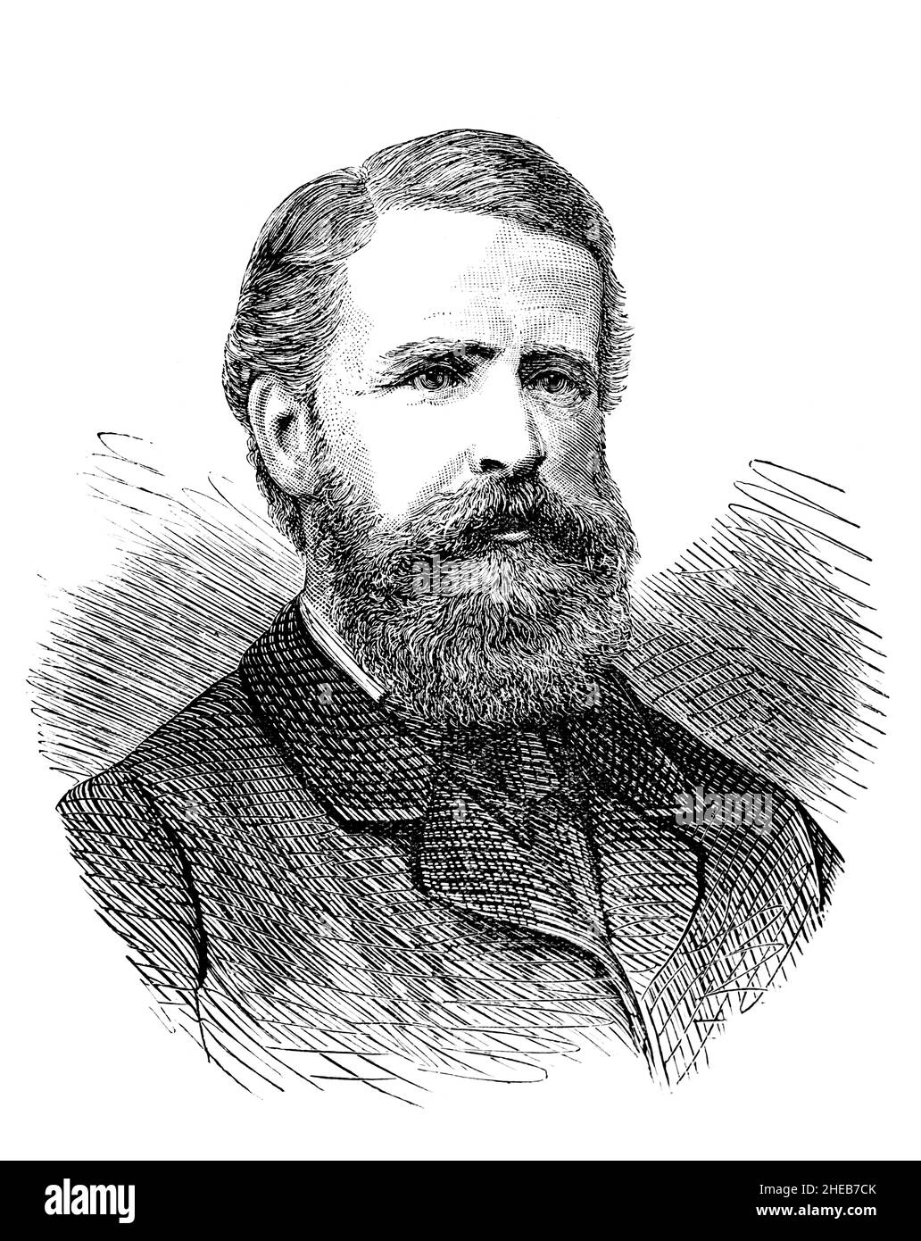 LT Verney Lovett Cameron, premier européen à traverser l'Afrique équatoriale d'une mer à l'autre, illustration gravée de la découverte et de l'aventure africaines, par C Banque D'Images