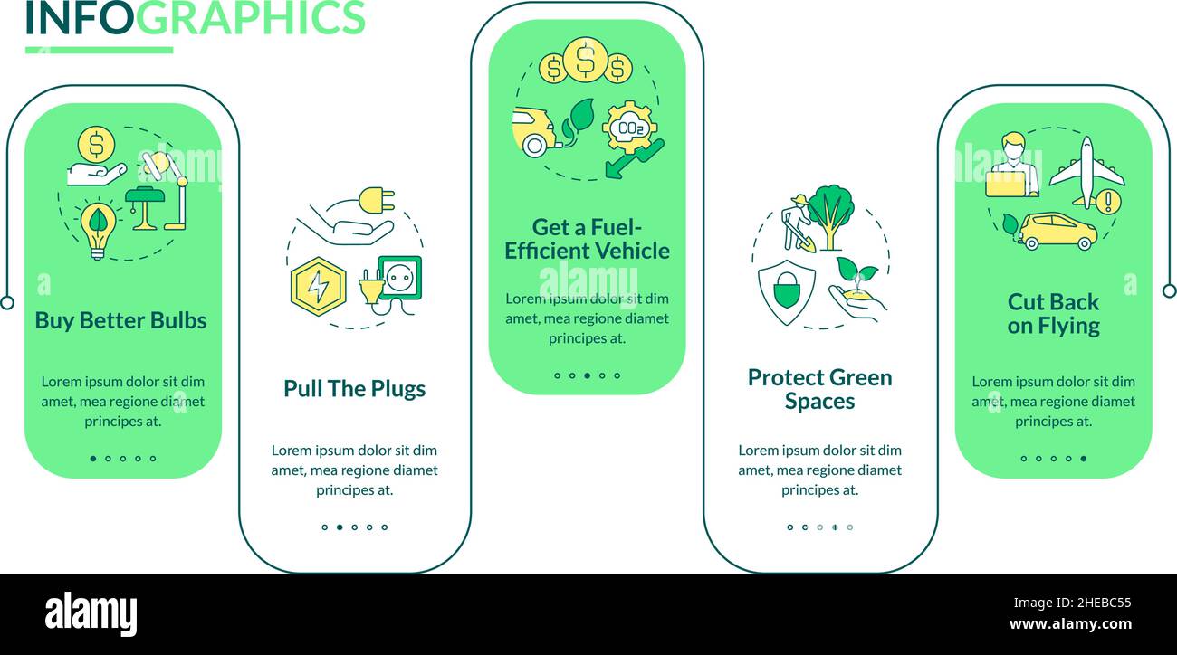 Modèle d'infographie sur le rectangle STOP Climate Changes Illustration de Vecteur