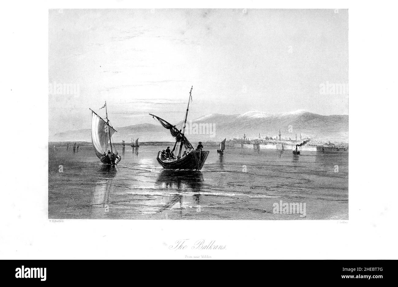 Les Balkans dans le livre The Illustrated History of the War Against Russia (guerre de Crimée d'octobre 1853 à février 1856) d'Edward Henry Nolan, publié en 1857 Banque D'Images