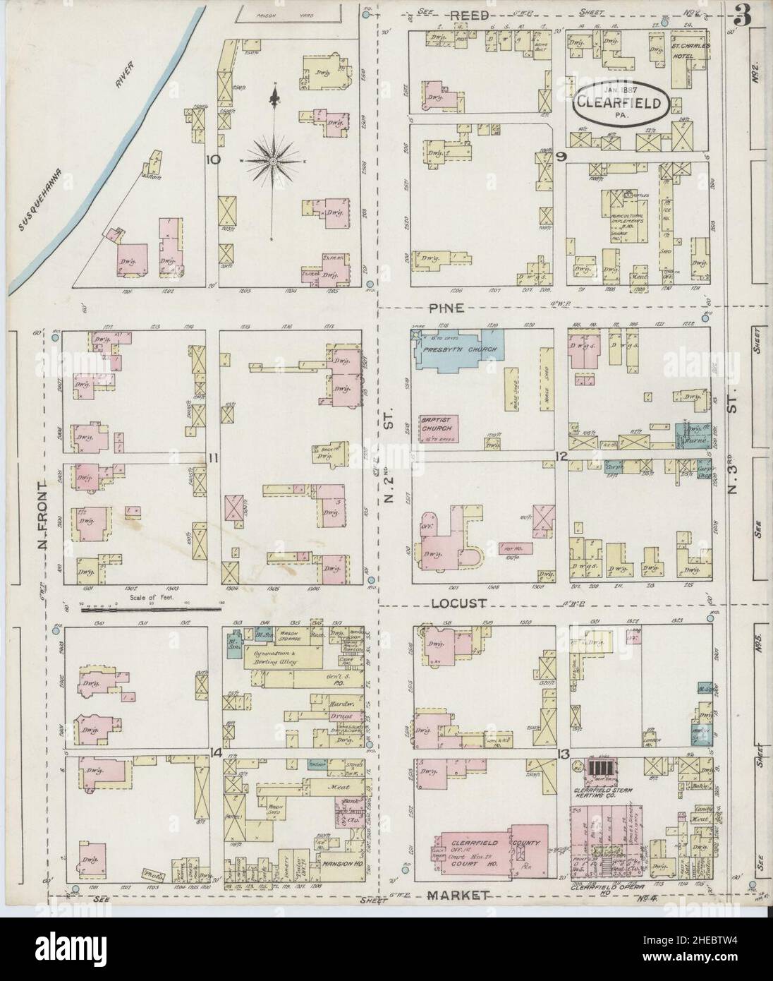 Mappa di clearfield Banque de photographies et d’images à haute