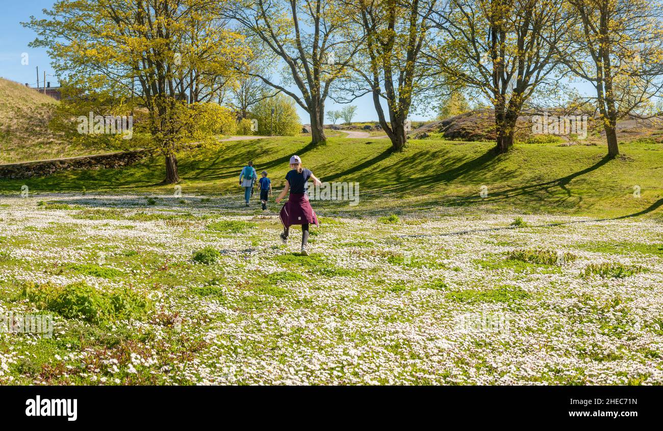 Printemps dans la forteresse de la mer de Suomenlinna, Helsinki, Finlande Banque D'Images