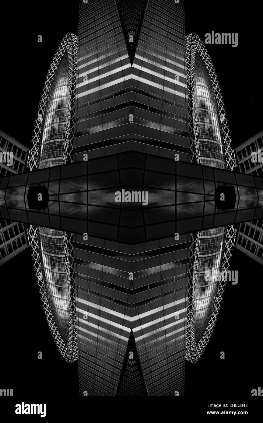 En mode Gakuen Cocoon Tower Shinjuku, Tokyo, Japon. Banque D'Images