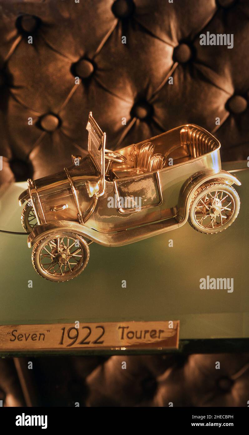 Modèle argent du 1922 Austin Seven, la voiture a été conçue en 1922 à Lickey Grange. Banque D'Images