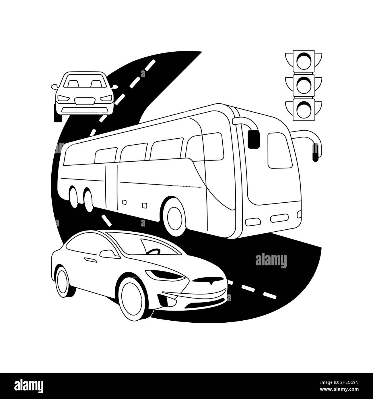 Illustration vectorielle abstraite de concept de transport de surface. Illustration de Vecteur