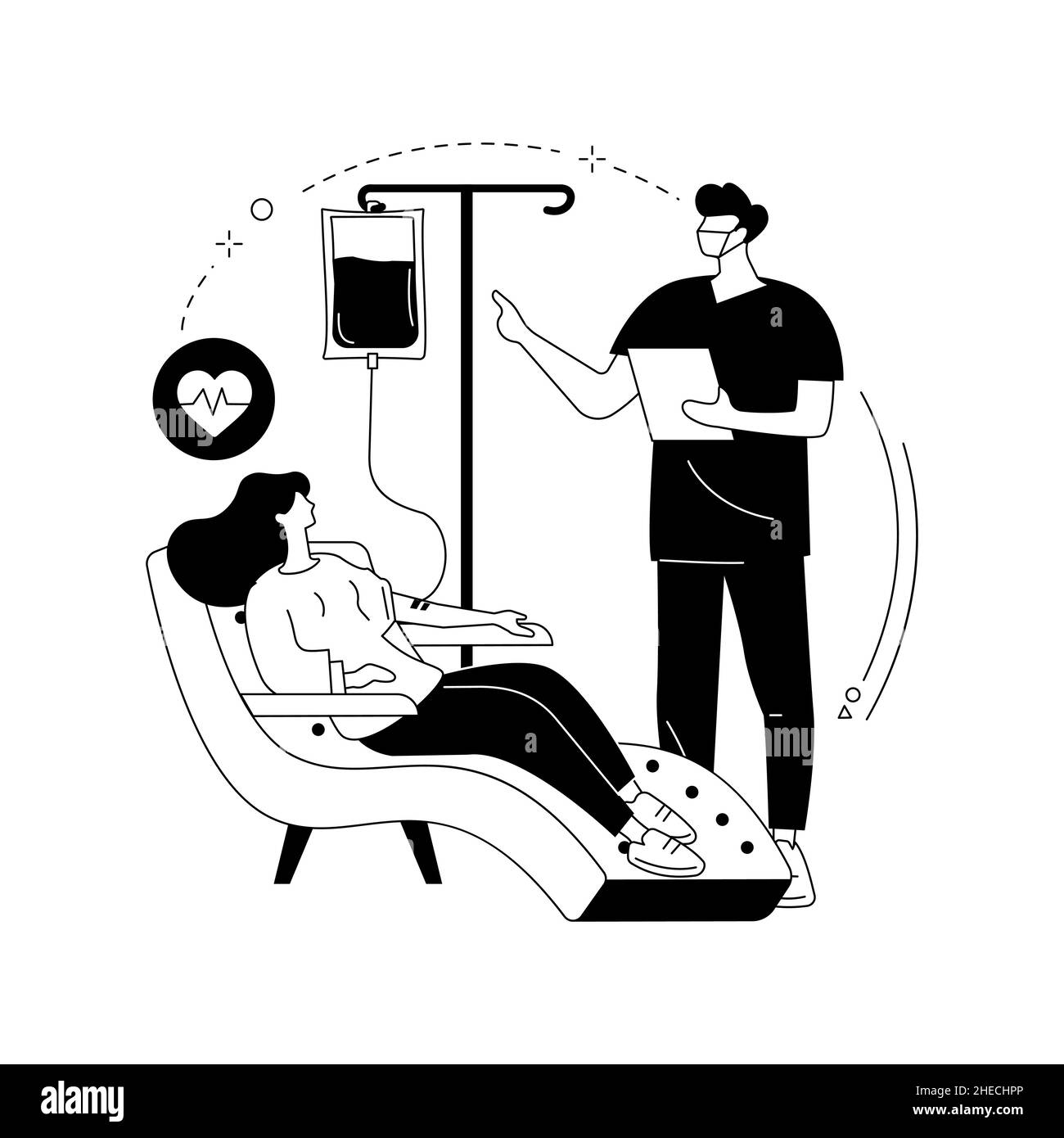 Don de sang résumé concept illustration du vecteur. Illustration de Vecteur