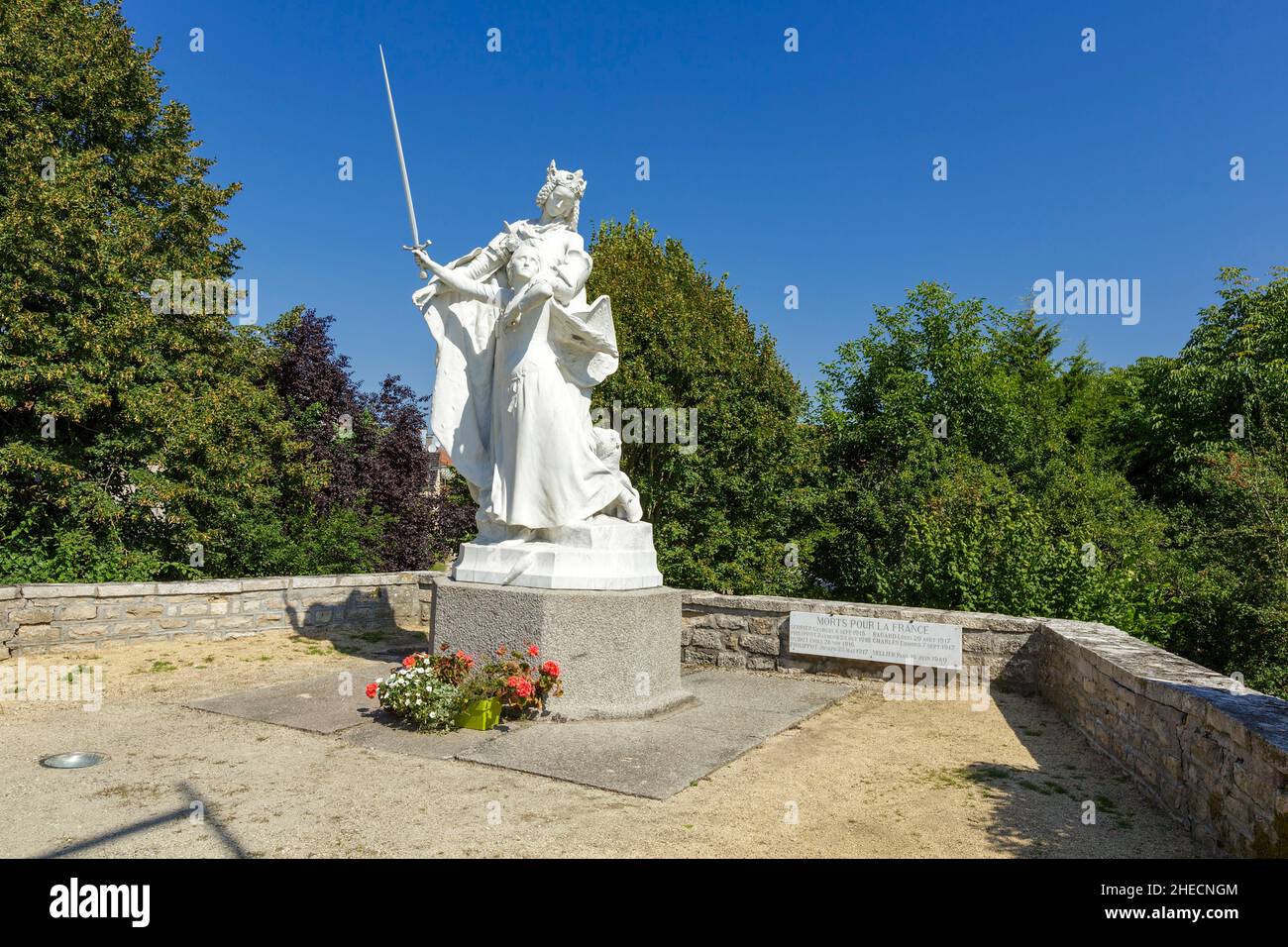France, Vosges, Domremy la Pucelle, lieu de naissance de Jeanne d'Arc, mémorial de guerre Banque D'Images