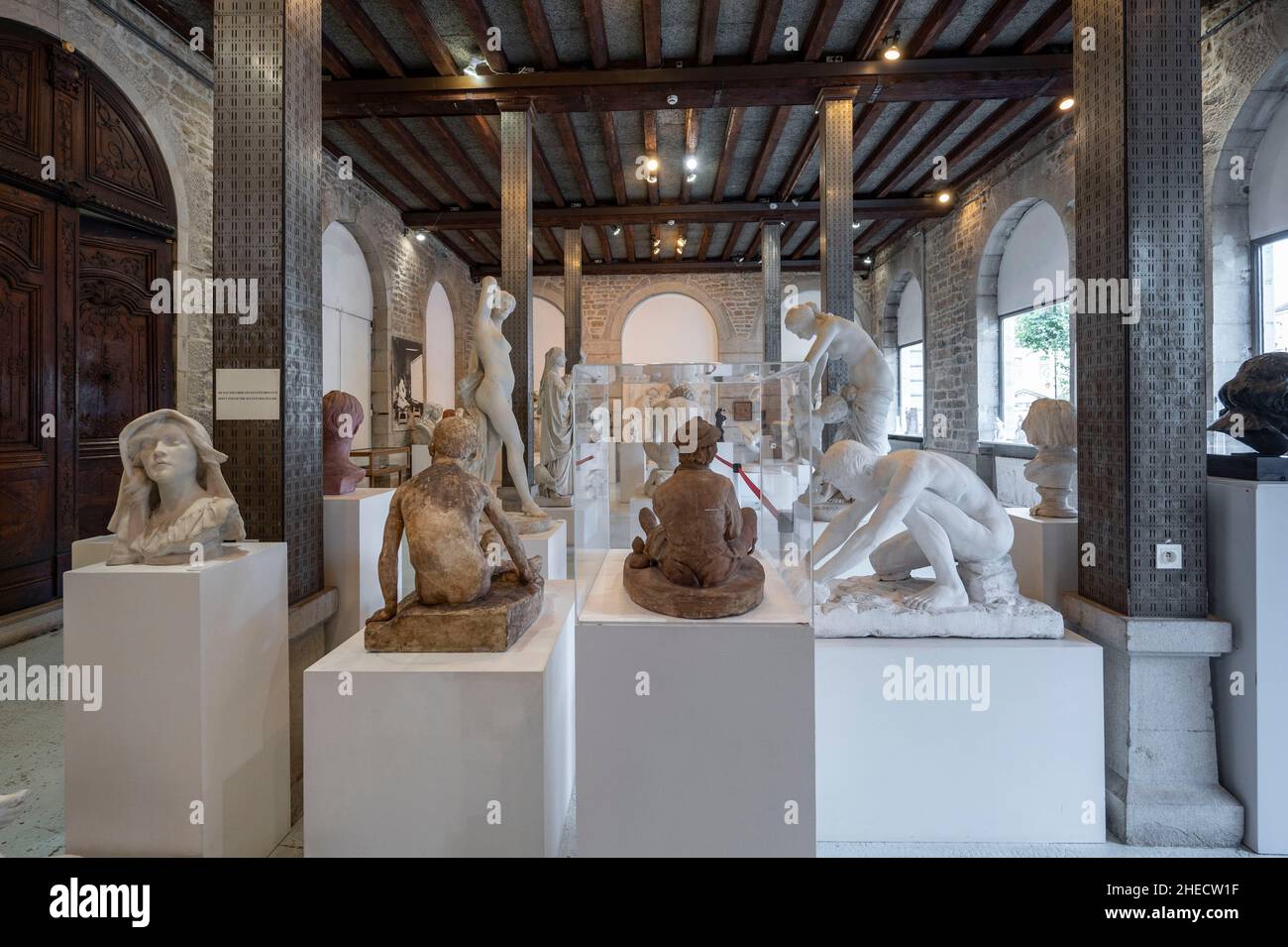 France, Jura, Lons le Saunier, le musée des Beaux-Arts, salle des collections de sculptures du sculpteur local Jean-Joseph Perraud Banque D'Images