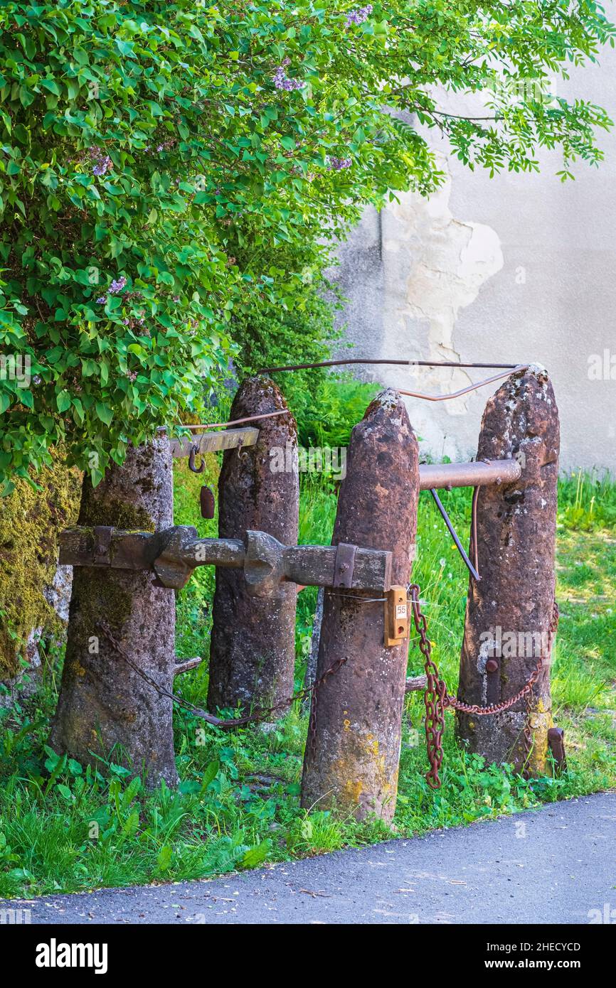 France, Lozère, Mont Lozère et Goulet, le Bleymard sur le sentier