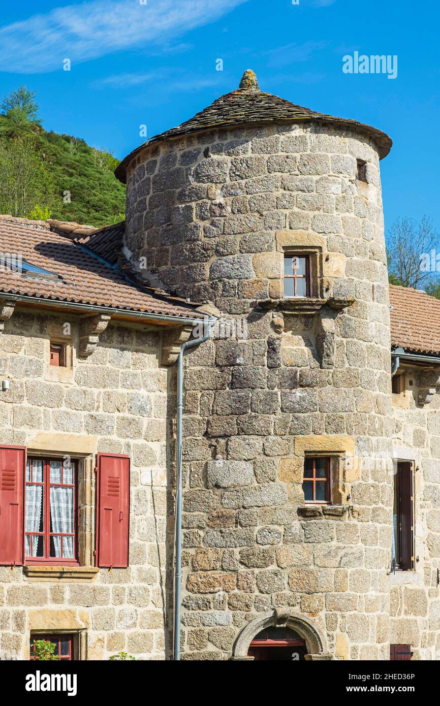 France, Lozère, Cheylard-l'Eveque, scène sur le sentier Stevenson ou GR 70 Banque D'Images