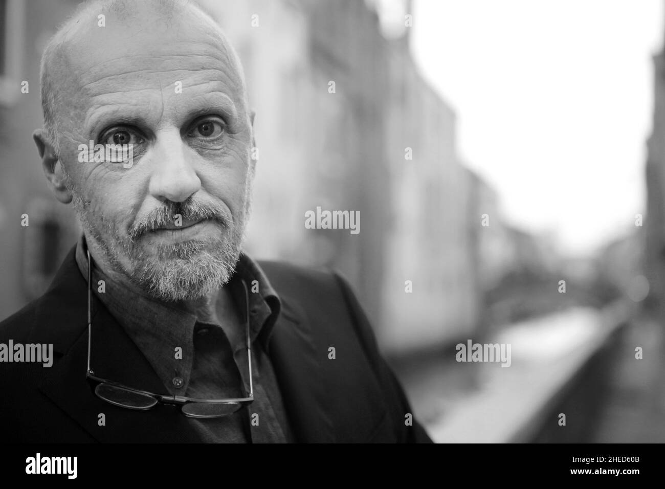 Portraits de Marco Paolini lors d'un dîner de charité de la Fondation internationale de Venise.Venise Italie, 25 juin 2012. Banque D'Images