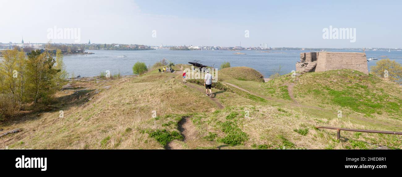 Printemps dans la forteresse de la mer de Suomenlinna, Helsinki, Finlande Banque D'Images