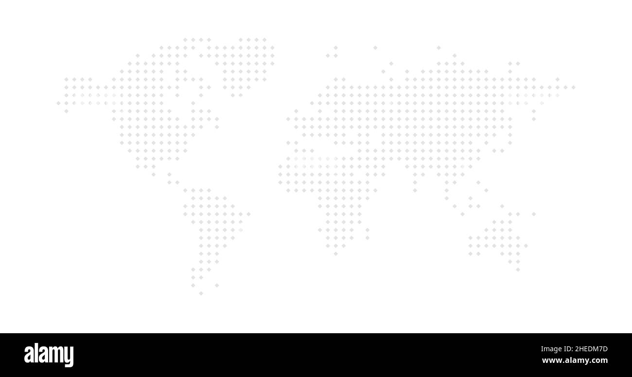 Carte du monde en pointillés gris clair.Illustration vectorielle de stock isolée Illustration de Vecteur