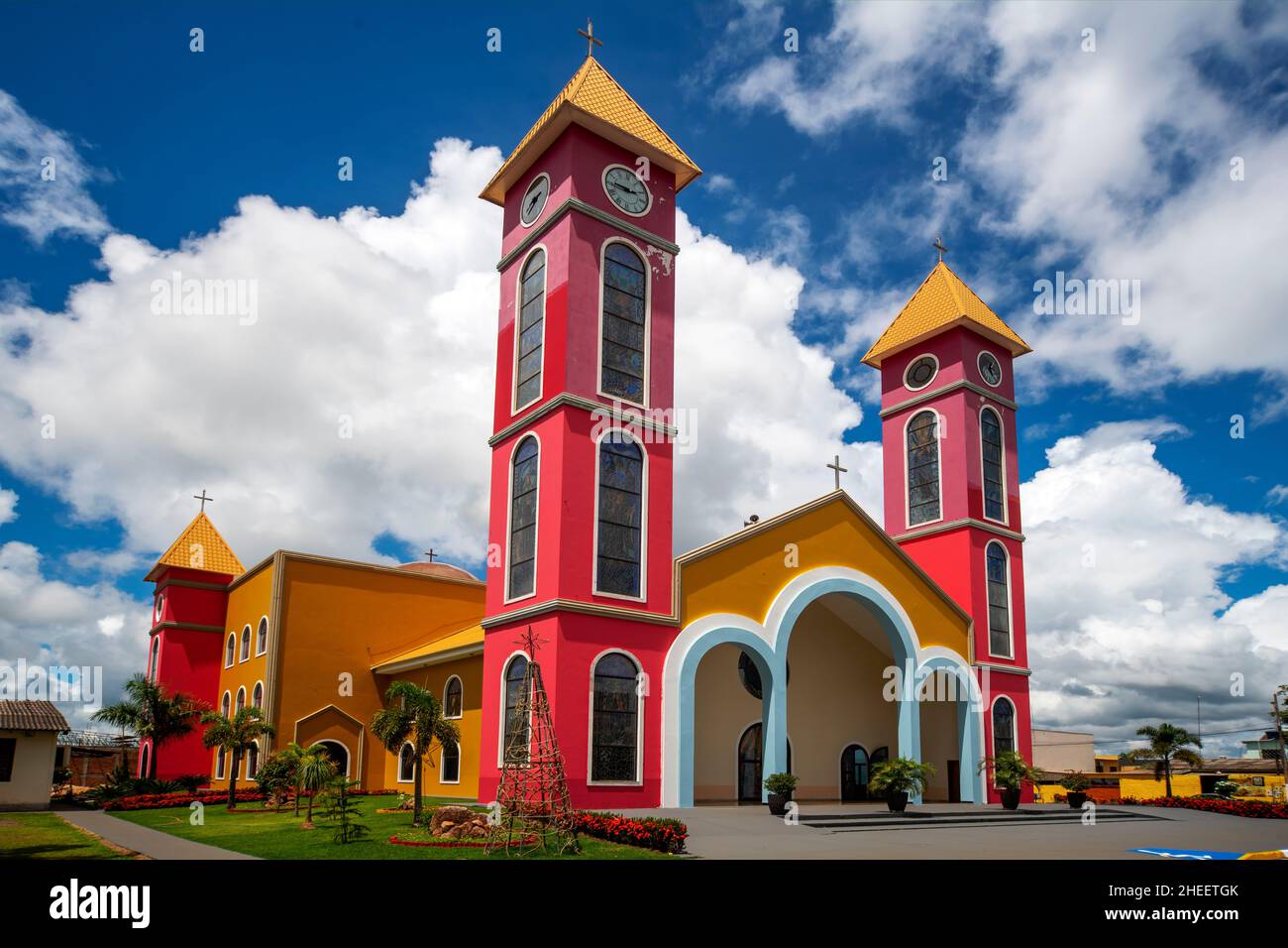 Église de la Reine du ciel à Chapadão do Céu, Goiás, Brésil Banque D'Images