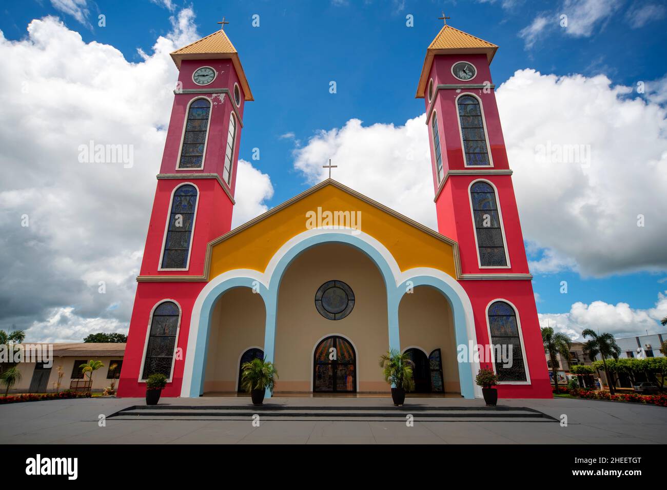 Église de la Reine du ciel à Chapadão do Céu, Goiás, Brésil Banque D'Images