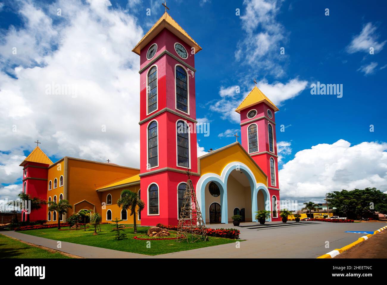 Église de la Reine du ciel à Chapadão do Céu, Goiás, Brésil Banque D'Images