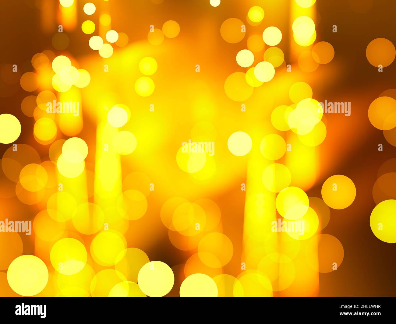 Arrière-plan doré flou avec effets de bokeh et de lumière - illustration abstraite Banque D'Images