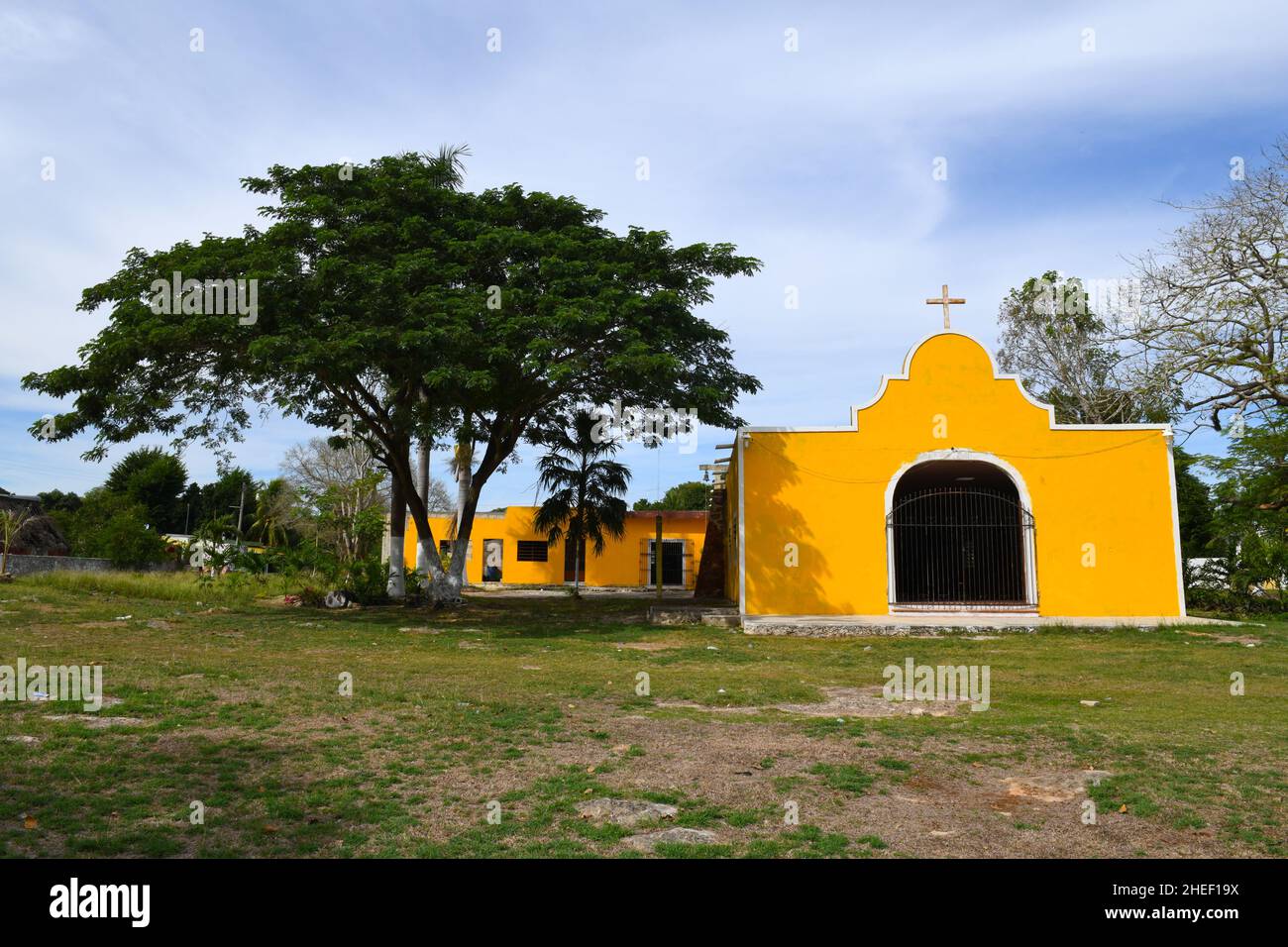 Petite ville de Yaxcopoil, Yucatan, Mexique Banque D'Images