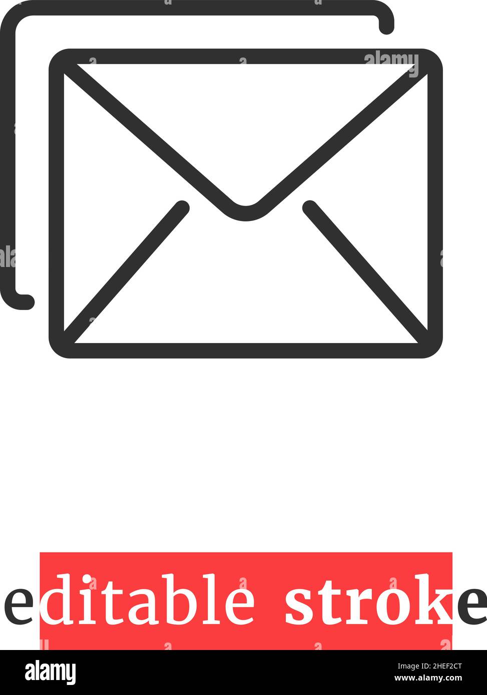 icône de courrier en forme de contour modifiable minimal Illustration de Vecteur