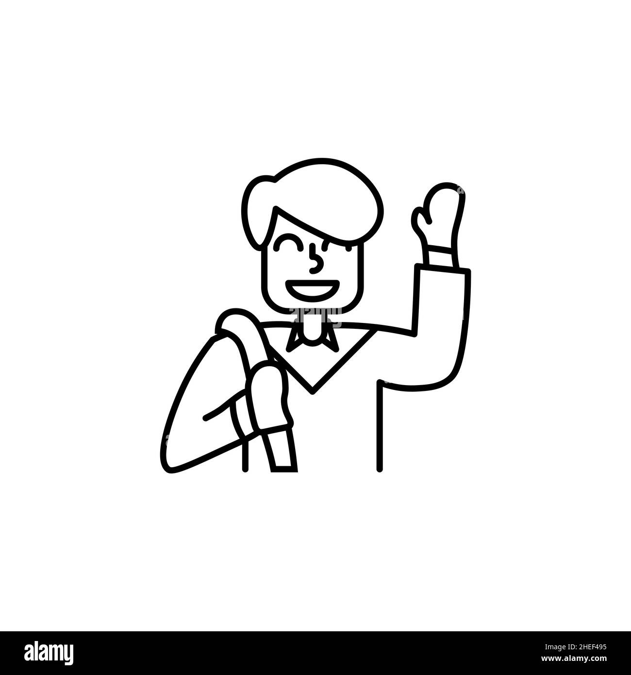 Icône vectorielle de l'éducation en ligne.Concept Knowledge avec icône Graduate. Illustration de Vecteur