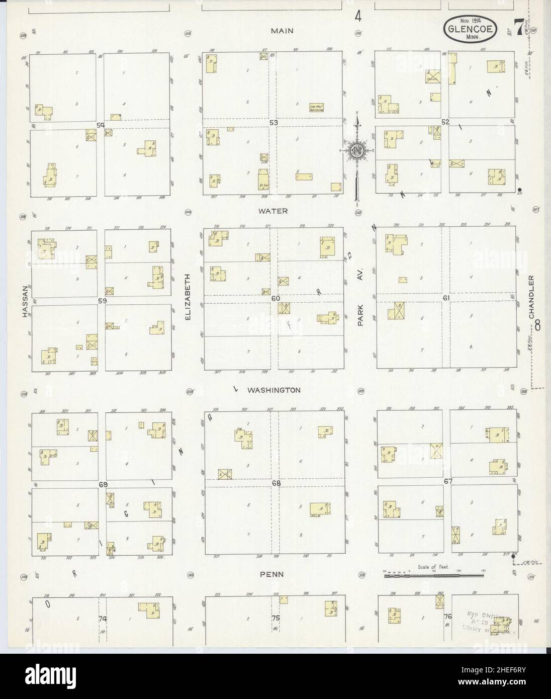 Carte de glencoe minnesota Banque de photographies et d’images à haute
