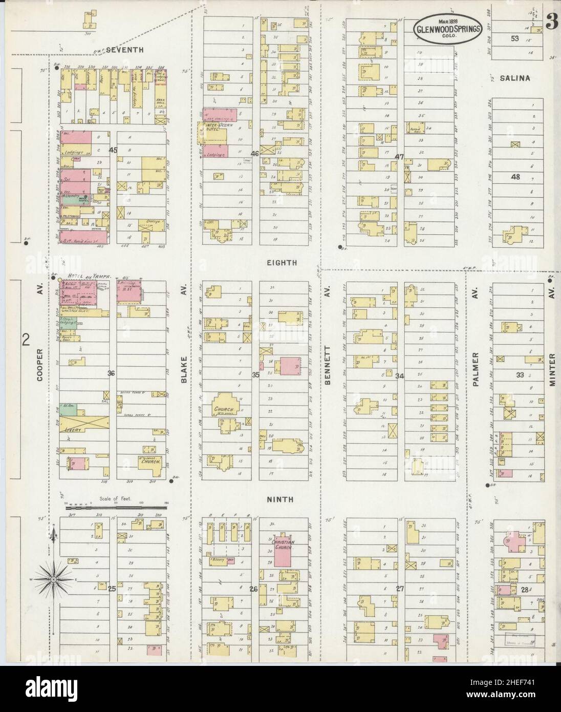 Carte du colorado de glenwood springs Banque d'image et photos Alamy