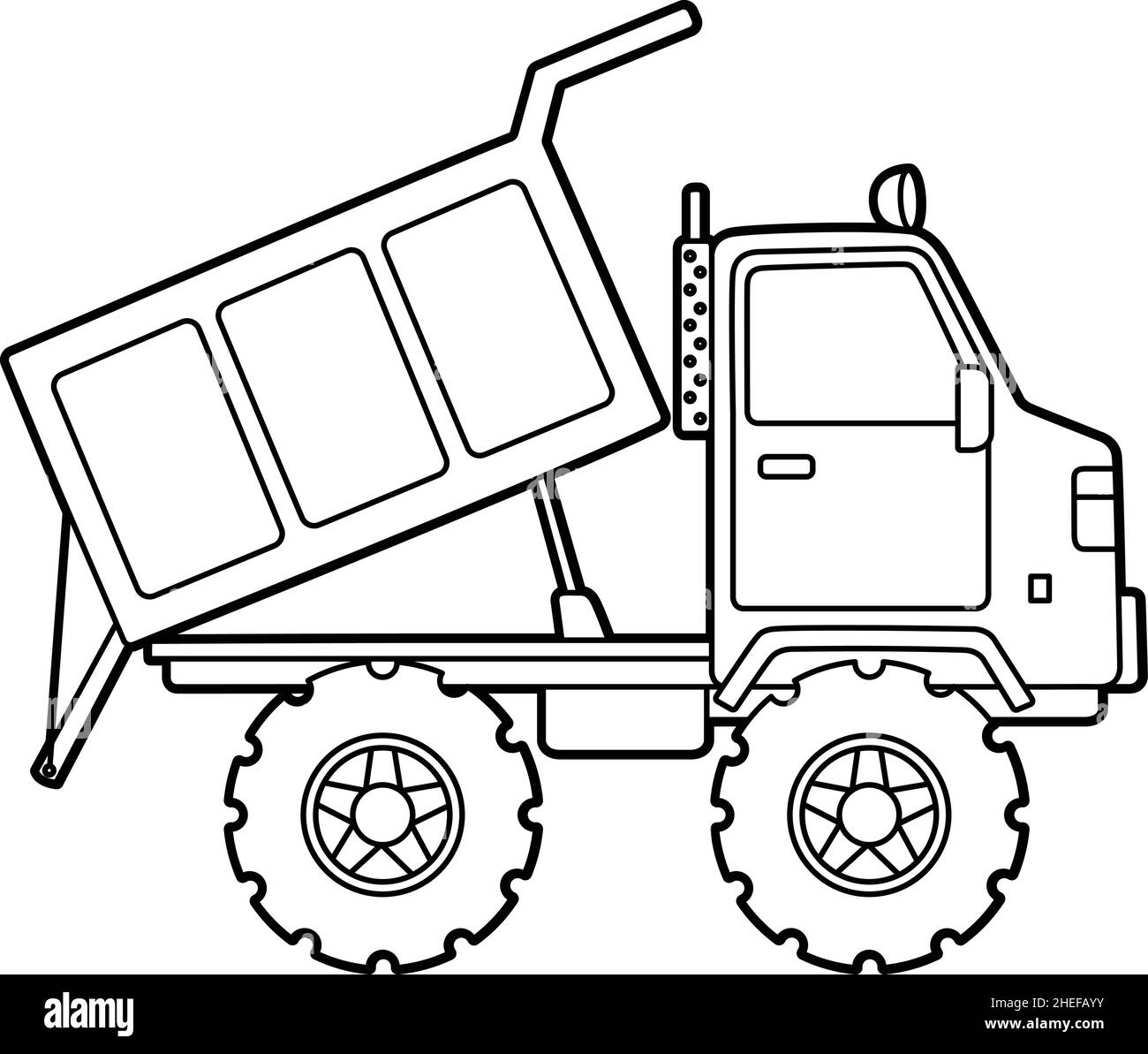 Vider la page de coloriage de camion isolé pour les enfants Image  Vectorielle Stock - Alamy
