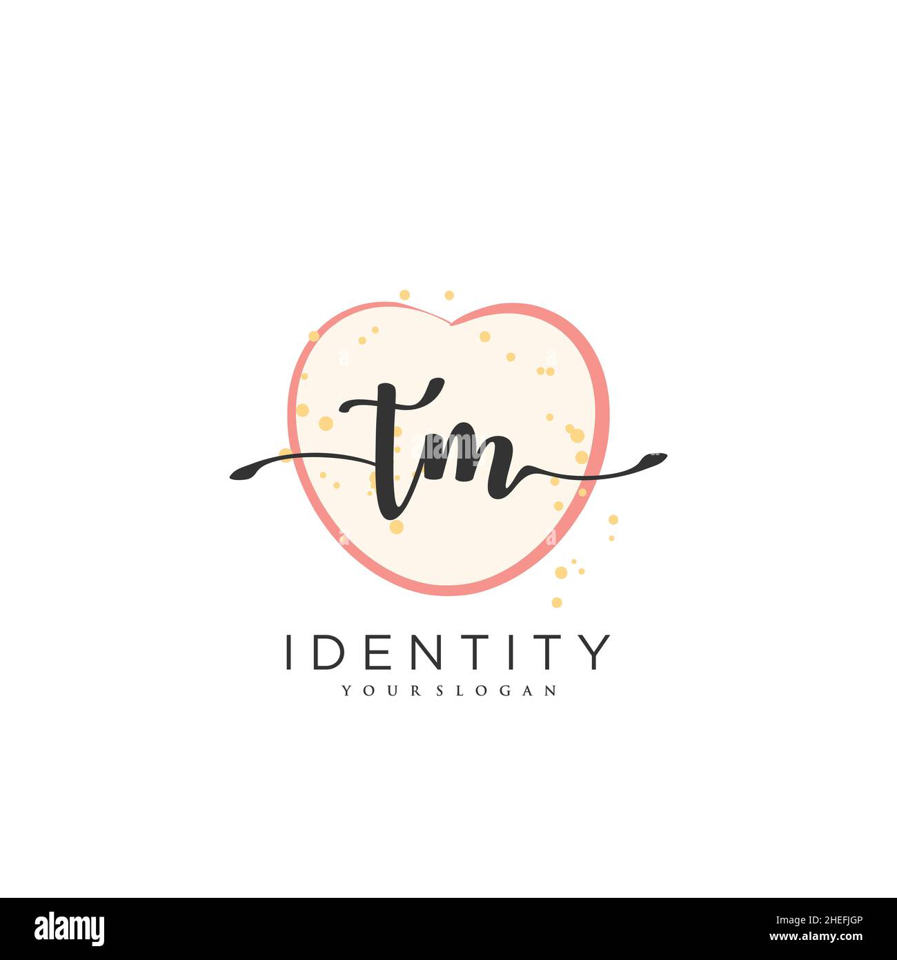 TM logo manuscrite art vectoriel de la signature initiale, mariage, mode, joaillerie, boutique,floral et botanique avec modèle créatif pour n'importe quelle entreprise Illustration de Vecteur