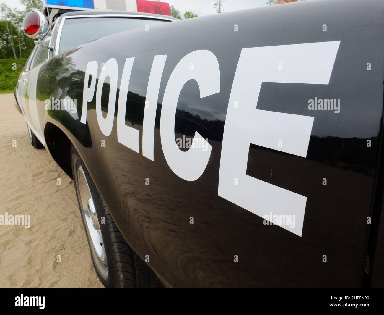 Voiture de police américain typique Banque D'Images