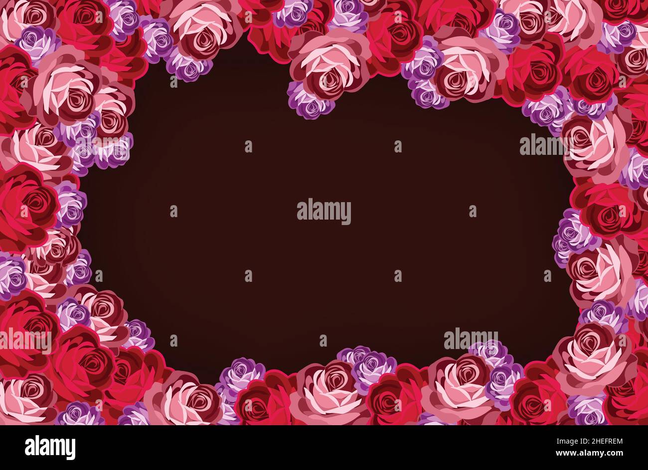 Saint-Valentin romantique amour concept avec des fonds roses, Illustration de Vecteur