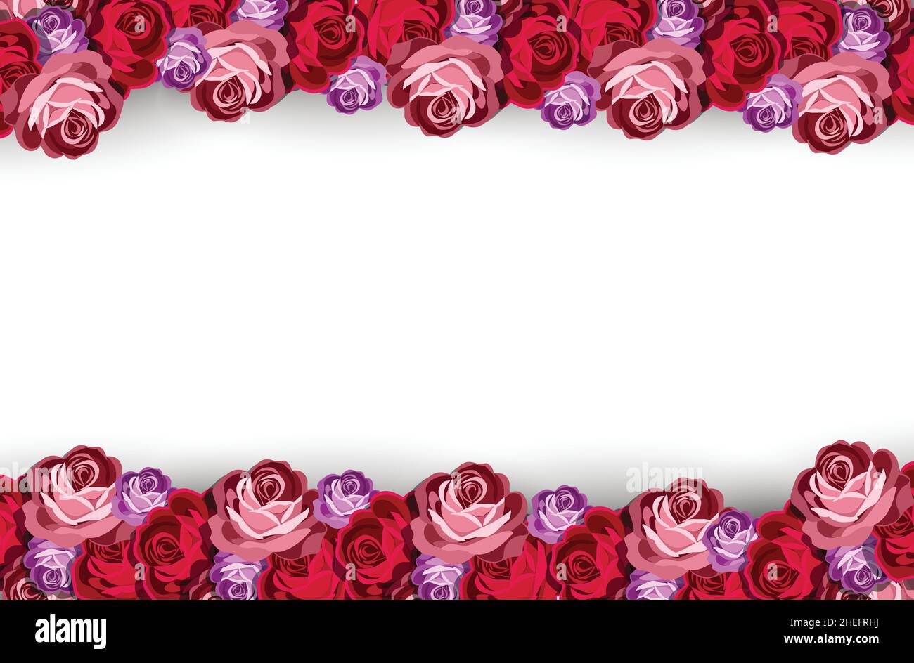 Arrière-plan rose, concept romantique de la Saint-Valentin avec vue sur le dessus de carte postale, Illustration de Vecteur