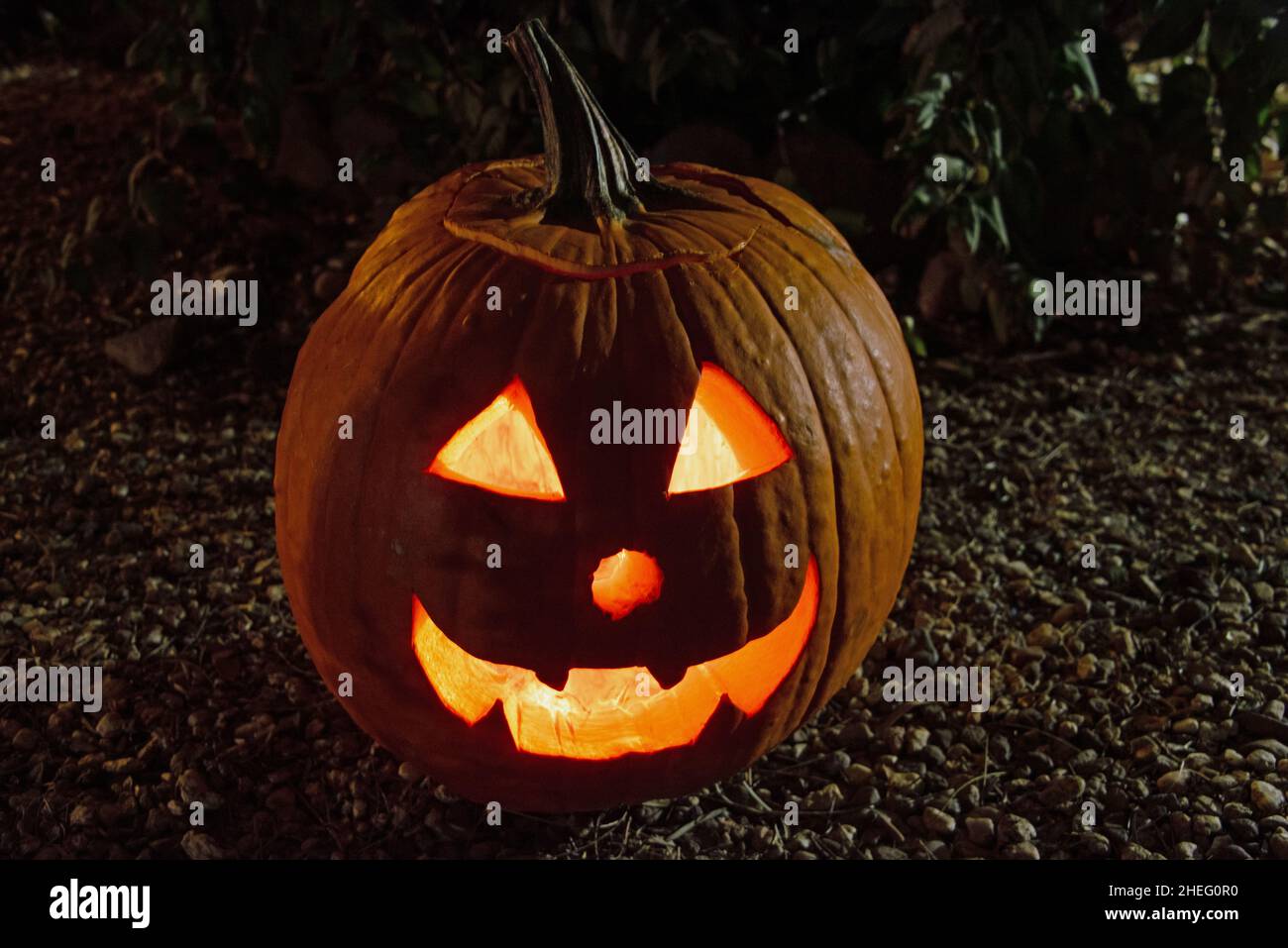 Lanterne Jack o' Halloween Banque D'Images